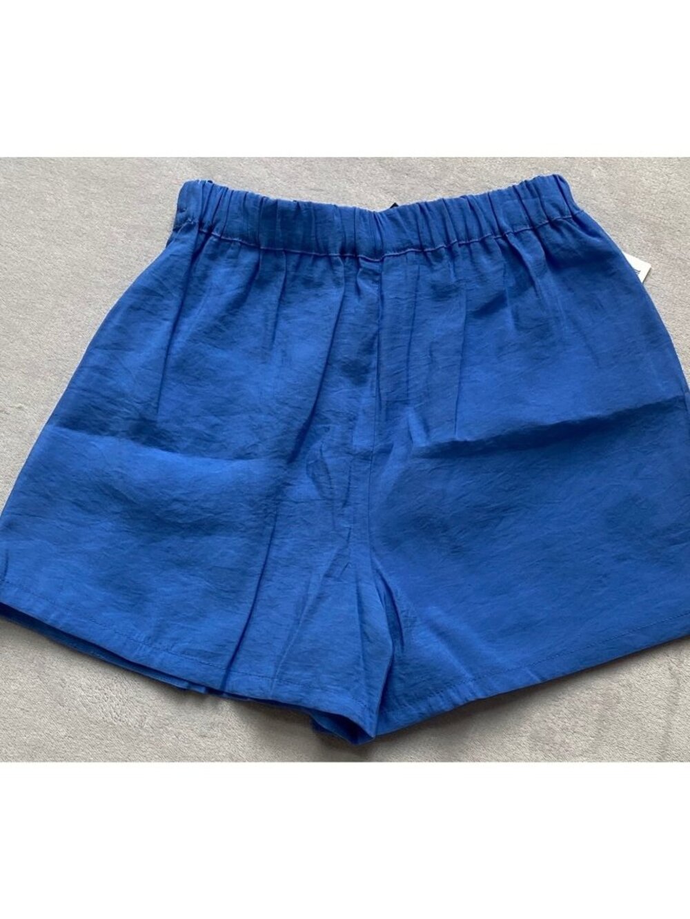 Zara girls 9 NWT blue paper bag shorts front pockets 134cm summer